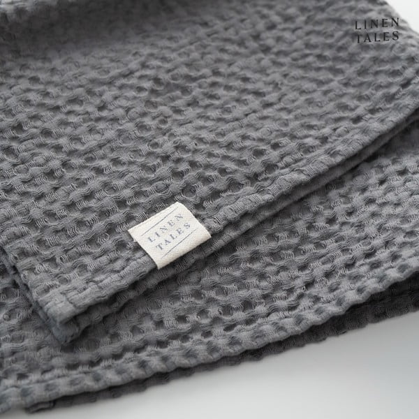 Prosoape de baie gri-închis 3 buc. Honeycomb – Linen Tales-image-4