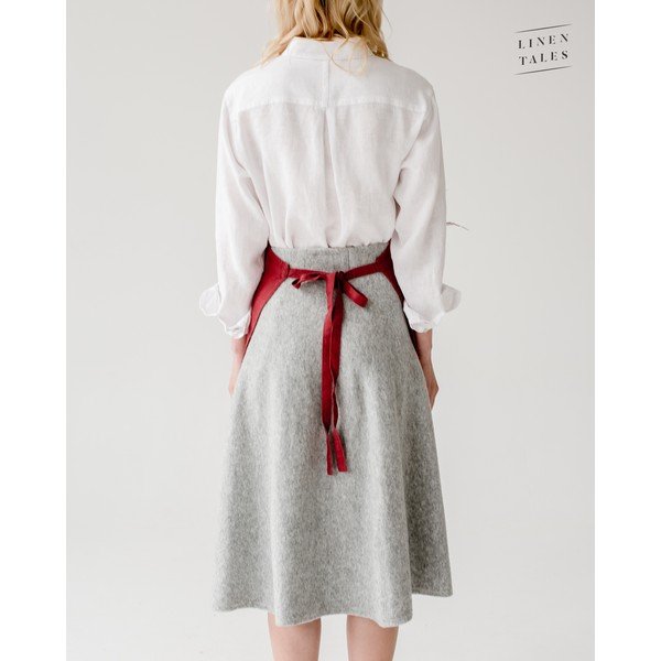 Șorț de bucătărie din in Linen Tales Daily Apron, 80 x 55 cm, roșu-image-4