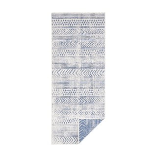 Covor adecvat pentru exterior NORTHRUGS Biri, 80 x 250 cm, albastru-crem