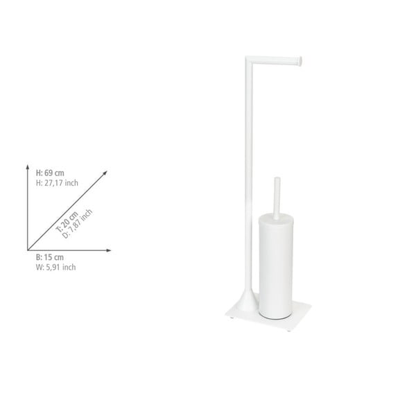 Suport pentru hârtie igienică alb din oțel Hella – Wenko-image-3