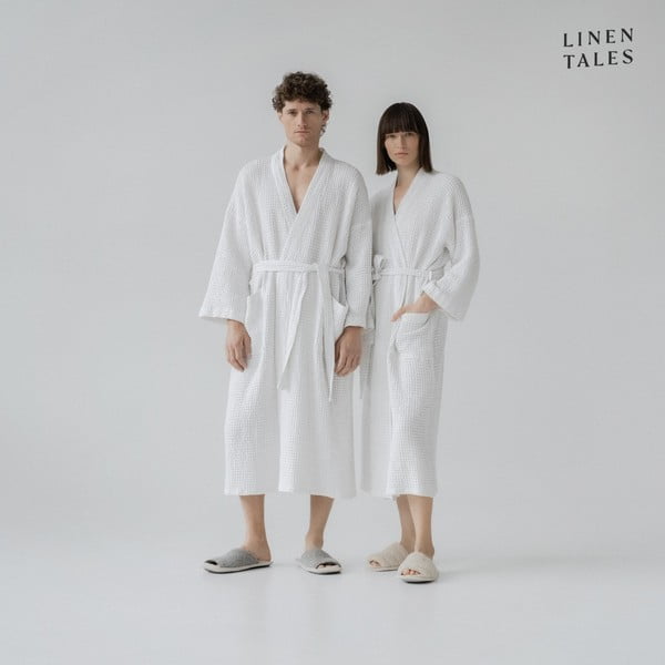 Halat alb L/XL Honeycomb – Linen Tales-image-4