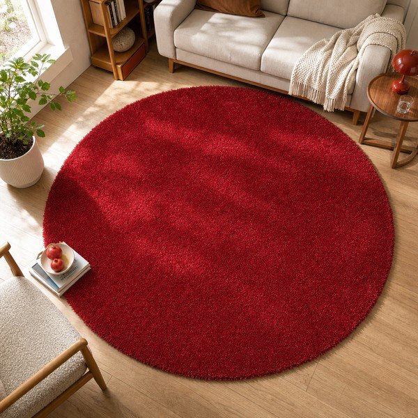Covor rotund Universal Aqua Liso, ø 80 cm, roșu-image-4