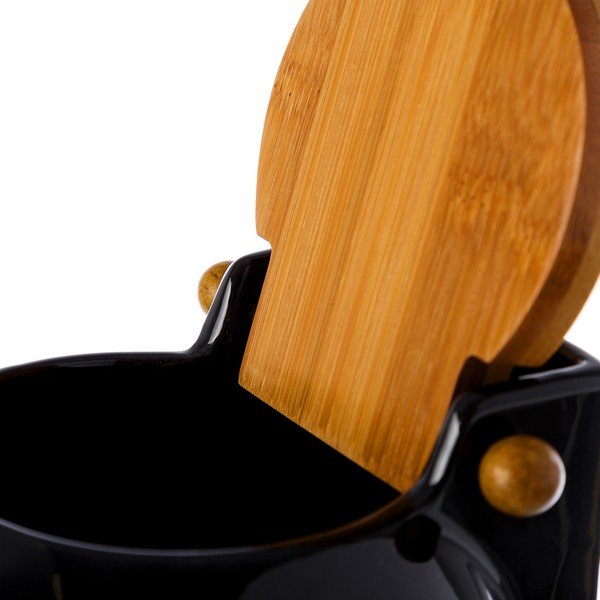 Recipient pentru sare Unimasa Ceramic, 700 ml, negru-image-3