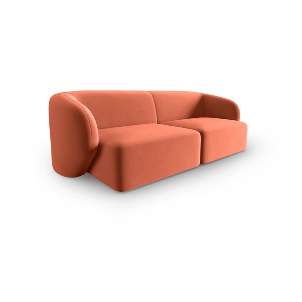 Canapea roz cu tapițerie din catifea 188 cm Paolo – Milo Casa-image-2