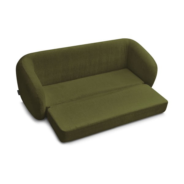 Canapea verde extensibilă cu tapițerie din chenille 228 cm Neyo – Bobochic Paris-image-4
