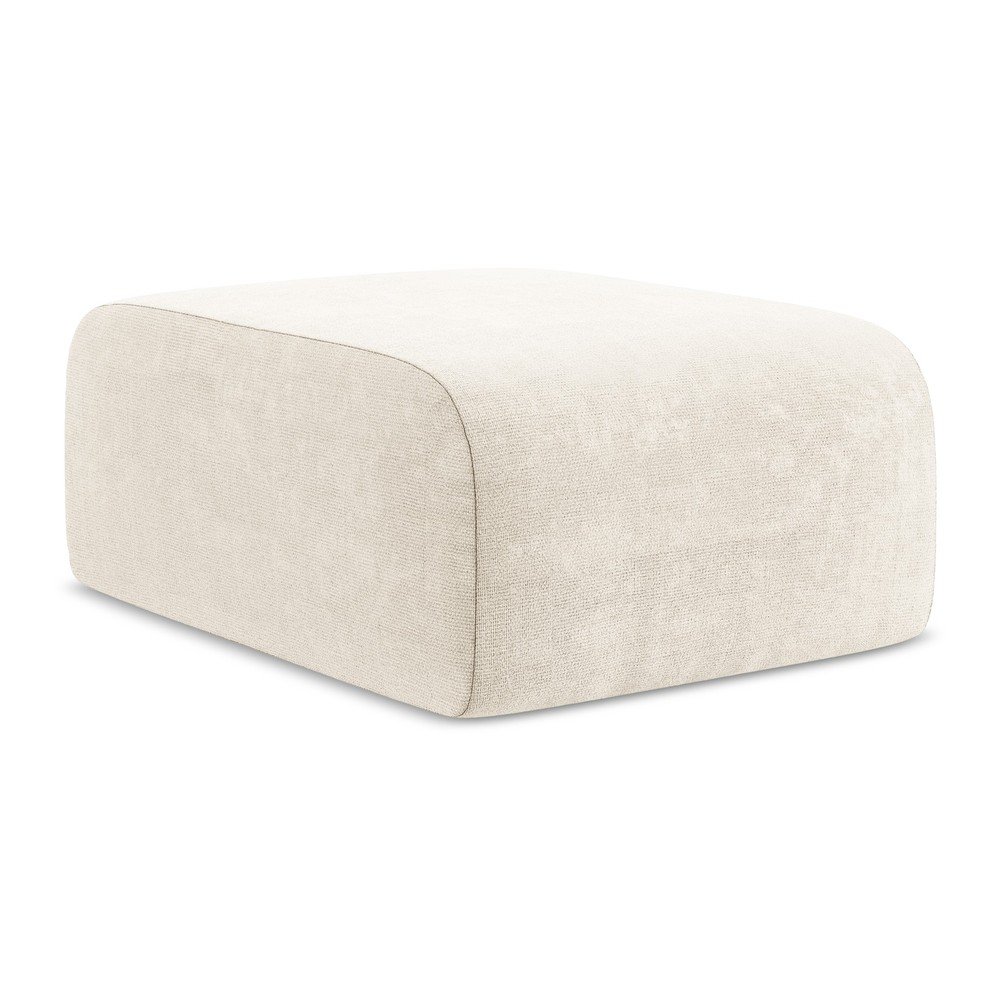 Taburet bej cu tapiÈu009Berie din chenille Lani âu0080Makamii