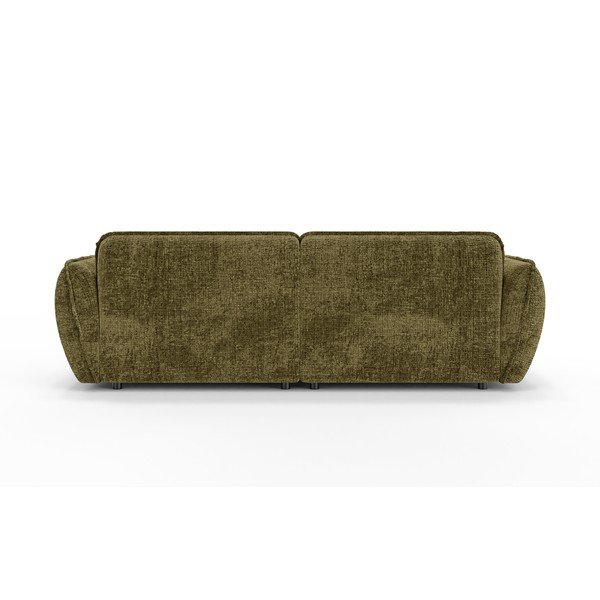 Canapea cu șezlong verde cu tapițerie din chenille 252 cm Nelia Big – Ropez-image-4