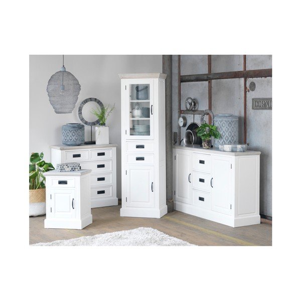 Vitrină din lemn Paulownia Canett Florenzio, înălțime 180 cm-image-2