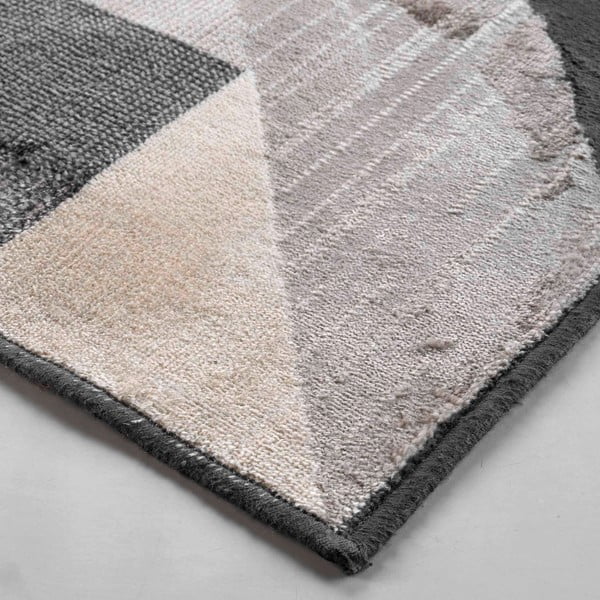 Covor gri/bej din amestec de bumbac 68x110 cm Graphic – douceur d'intérieur-image-3