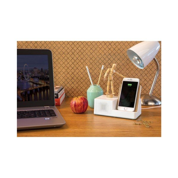 Încărcător și boxă wireless XD Exclusive Ontario, alb-image-1