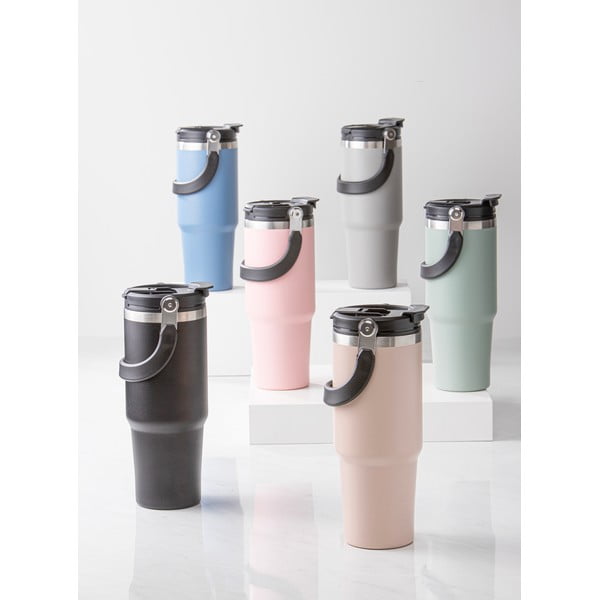 Sticlă verde salvie de călătorie din oțel inoxidabil 1 l Eco – Ladelle-image-1