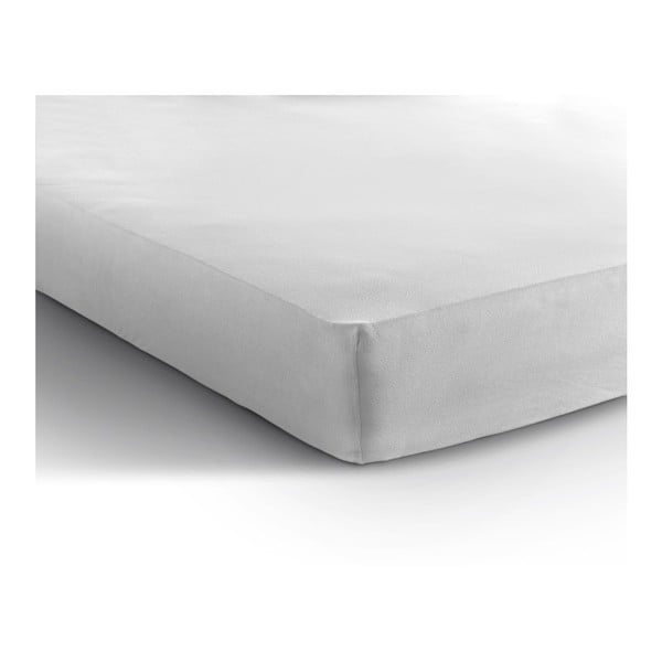 Cearșaf de pat din bumbac ranforsat Zensation Zen, 90 x 200 cm, alb