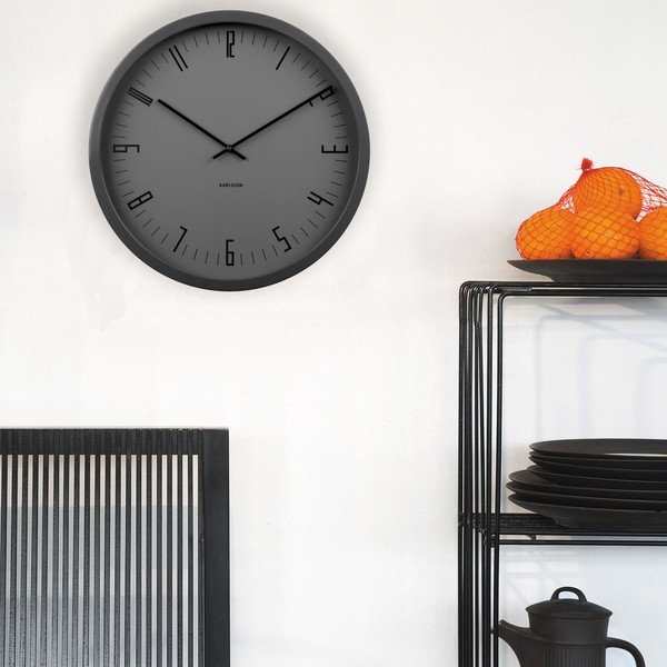 Ceas de perete Present Time Cased Index, gri-image-1