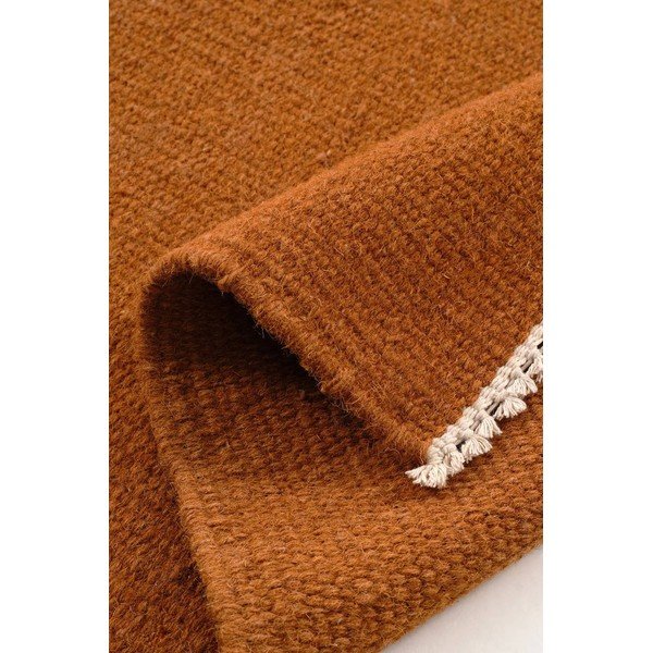 Covor galben muștar țesut manual din amestesc de lână 160x230 cm Row – Jotex-image-3