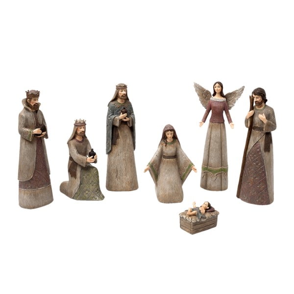 Set 7 figurine decorative Clayre & Eef Christmas Crib Figures