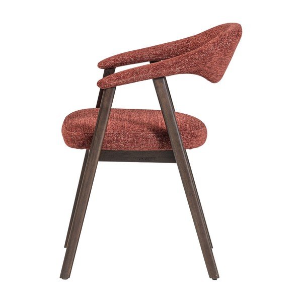 Scaune de dining burgundy cu cotiere 2 buc. tapițate Avar – WOOOD-image-4