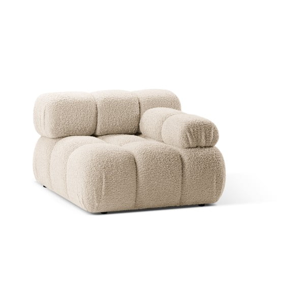 Modul pentru canapea modulară bej cu tapițerie din țesătură bouclé (cu colț pe partea dreaptă) Bellis – Micadoni Home-image-3