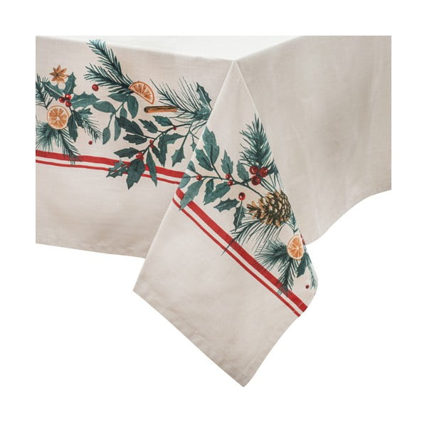 Față de masă din bumbac 150x300 cm  cu model de Crăciun Evergreen – Ladelle