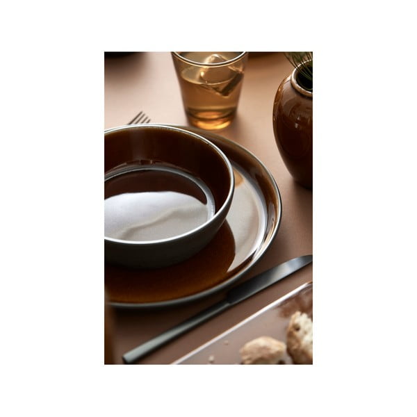 Farfurie neagră/chihlimbar din gresie ø 27 cm Gastro Black/Amber – Bitz-image-3