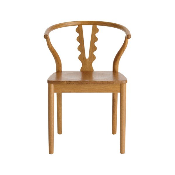 Scaun de dining în culoare naturală închisă cu cotiere din lemn de stejar Heddalie – Ellos Home-image-3