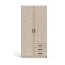 Șifonier în culoare naturală cu aspect de lemn de stejar 99x200 cm Sprint – Tvilum