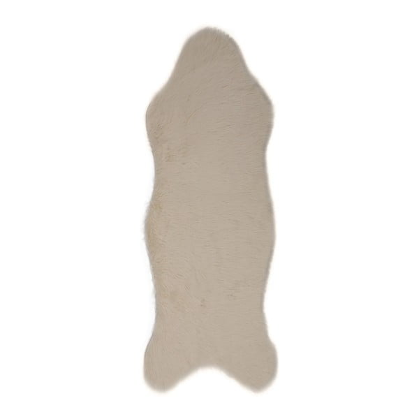 Traversă din blană artificială Pelus Cream, 75 x 200 cm, crem