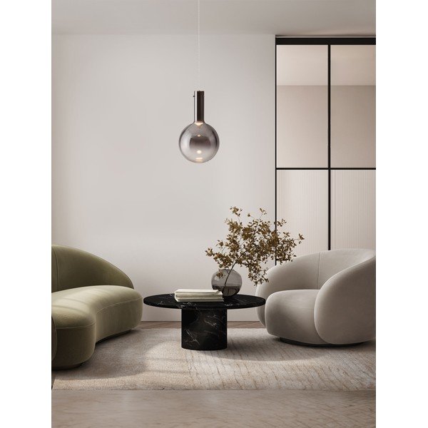 Lustră gri LED cu intensitate reglabilă din sticlă ø 25 cm Nostos – Nova Luce-image-1