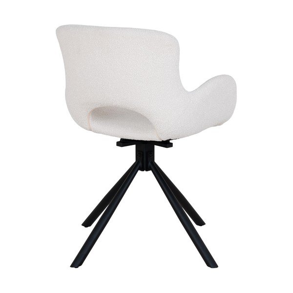 Set de scaune de sufragerie alb cu cotiere 2 buc. tapițat Amorim – House Nordic-image-3