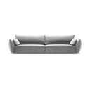 Canapea gri deschis cu tapițerie din catifea 248 cm Vanda – Mazzini Sofas