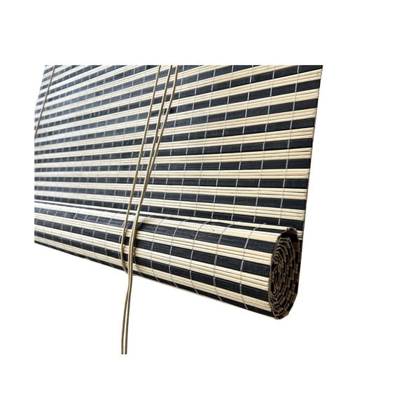 Jaluzea neagră/în culoare naturală din bambus 150x160 cm Vela – Gardinia-image-2