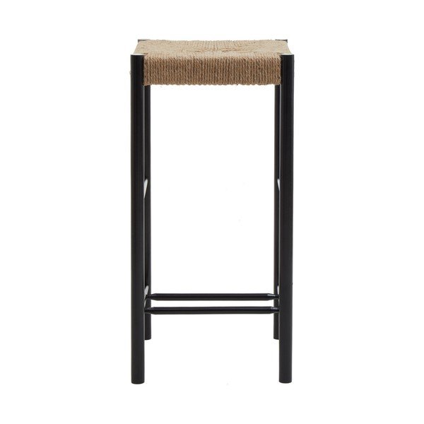 Scaun de bar negru/în culoare naturală din lemn de fag (înălțime șezut 72 cm) Bandar – Premier Housewares-image-2