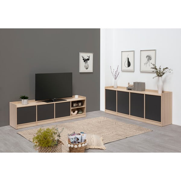 Comodă TV Marckeric Antara, gri antracit-image-1