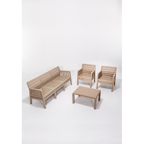 Set mobilier de grădină bej pentru 5 persoane Lara – Floriane Garden-image-1