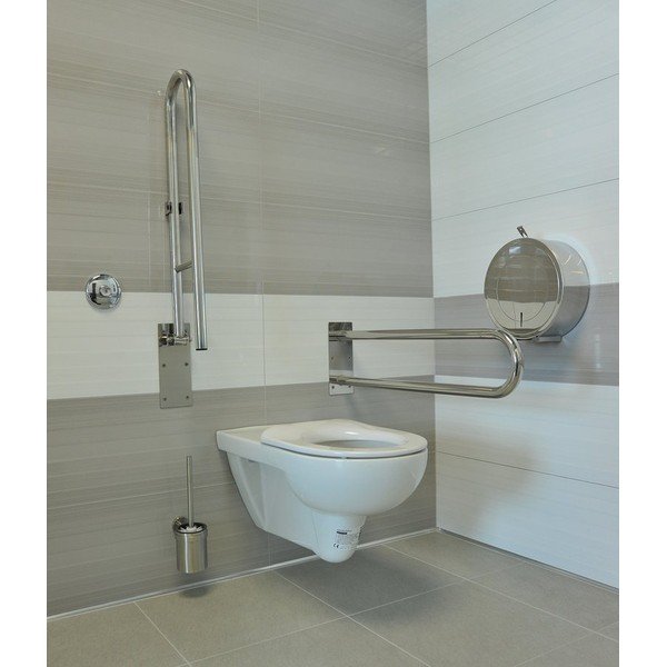 Mâner de siguranță pentru baie de montat pe perete din oțel inoxidabil 62 cm Handicap – Sapho-image-2
