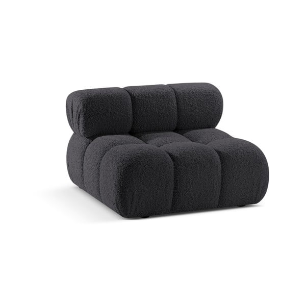 Modul pentru canapea modulară gri antracit cu tapițerie din țesătură bouclé (de mijloc) Bellis – Micadoni Home-image-3