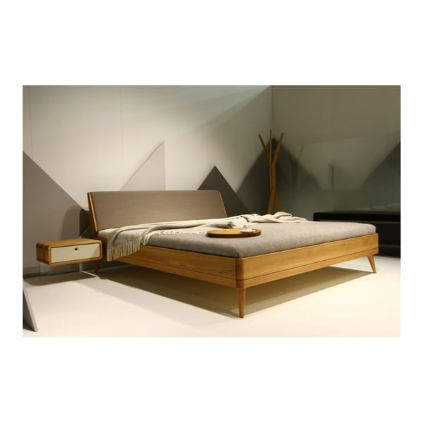 Pat dublu din lemn masiv de stejar Javorina Direct, 160 x 200 cm-image-4