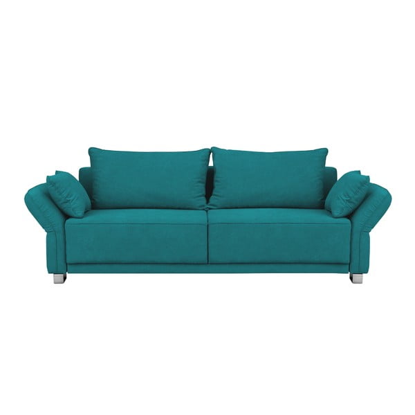 Canapea extensibilă cu spațiu de depozitare Windsor & Co Sofas Casiopeia, turcoaz, 245 cm