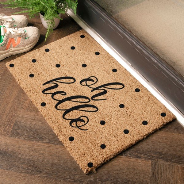 Covoraș de intrare din fibre de nucă de cocos 40x60 cm Oh Hello – Artsy Doormats-image-1