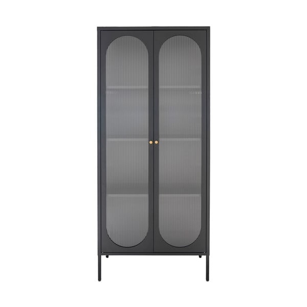 Vitrină neagră din metal 80x180 cm Adelaide – House Nordic