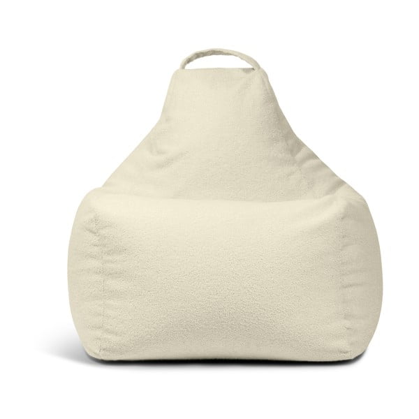 Fotoliu bean bag crem cu tapițerie din țesătură bouclé Play Amuse – SLOWDOWN-image-2