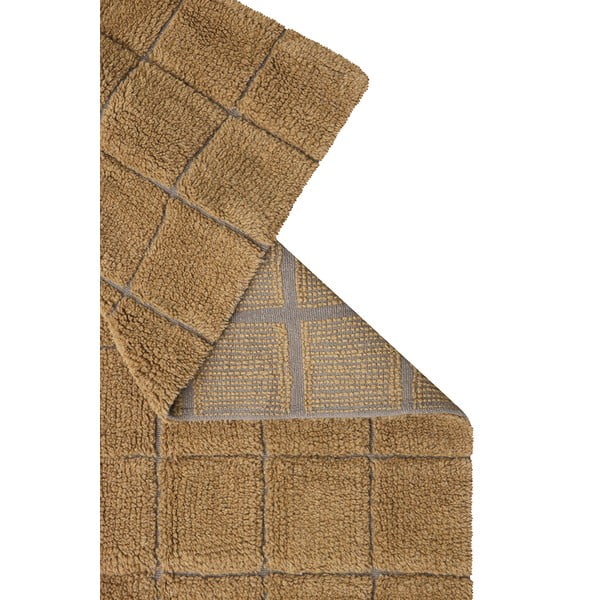 Covor tip traversă galben ocru țesut manual din lână 80x230 cm Mosaic Ochre – Lorena Canals-image-3