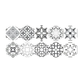 Set 10 autocolante de podea Ambiance Hexagons Francia, 40 x 90 cm