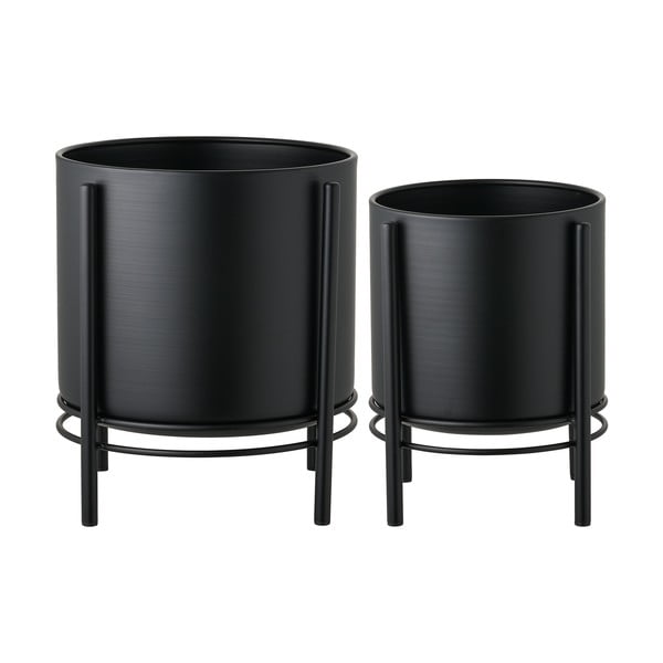 Ghivece decorative 2 buc. din metal Svarta – House Nordic-image-3