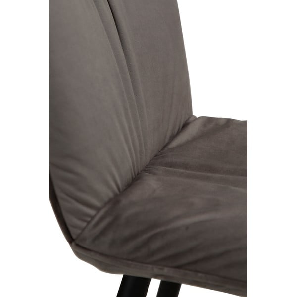 Scaun bar cu husă din catifea DAN-FORM Denmark Join, gri, înălțime 93 cm-image-1