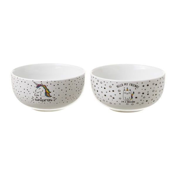 Set 2 boluri din ceramică Unimasa Fancy, 13,5 cm
