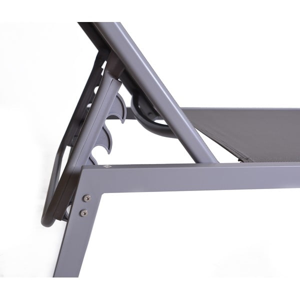 Sey 2 șezlonguri de grădină gri din metal Bari - Rojaplast-image-4