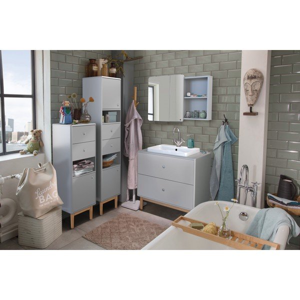 Dulap de baie gri înalt/suspendat 40x100 cm Color Bath – Tom Tailor-image-1