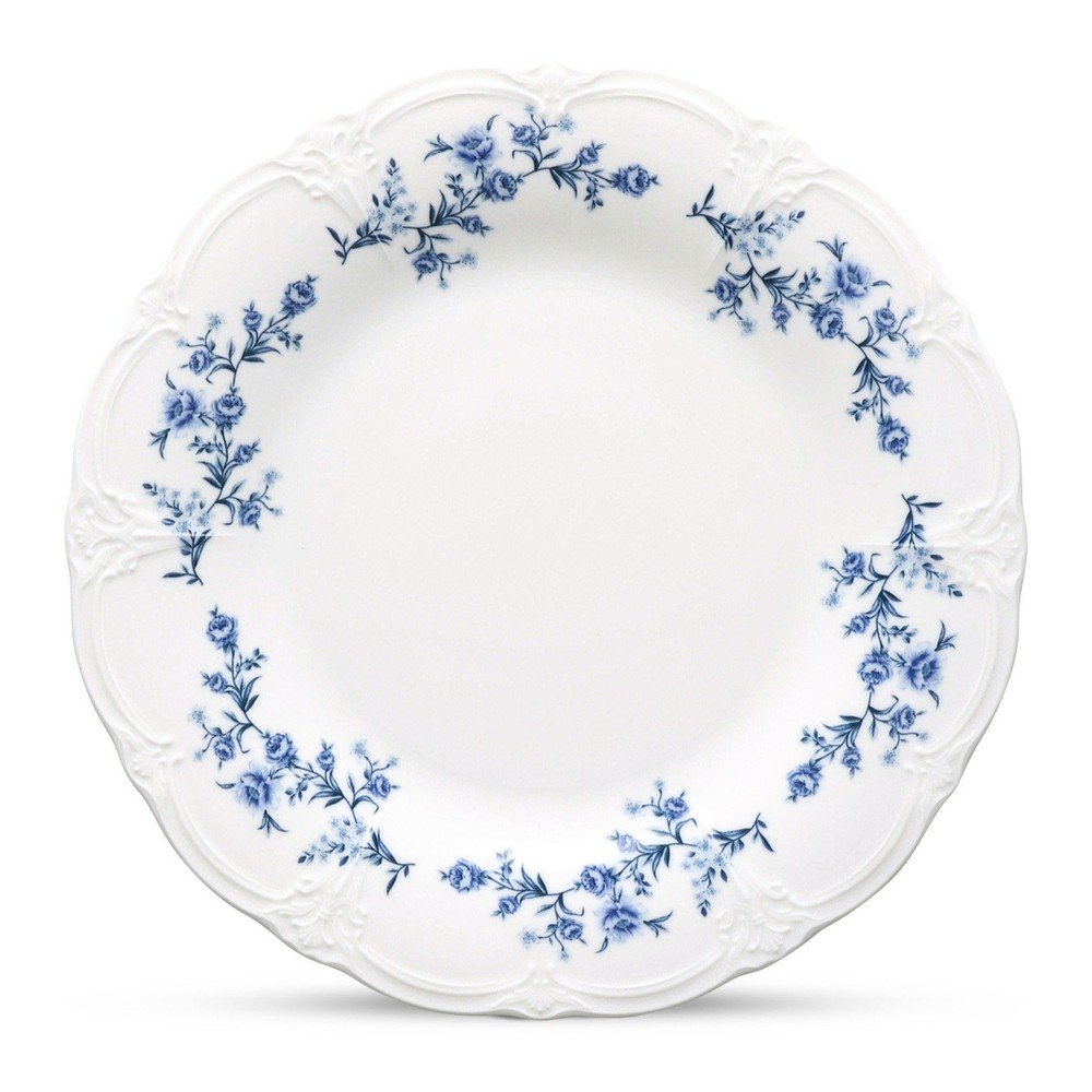 Farfurie albă/albastră din porțelan ø 275 cm Retro – BonBistro