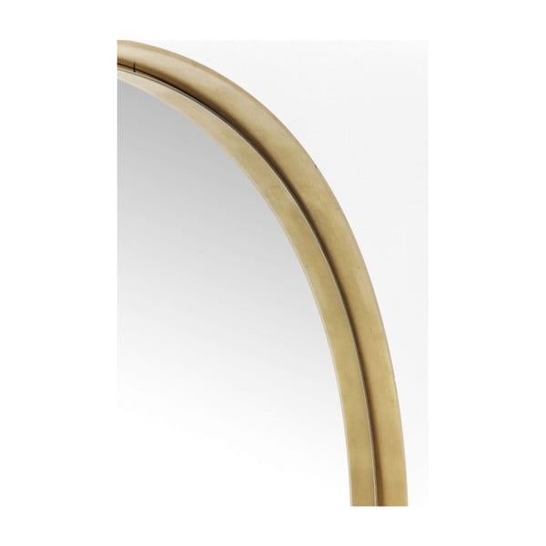 Oglindă rotundă cu ramă alămie Kare Design Round Curve, ⌀ 100 cm-image-2