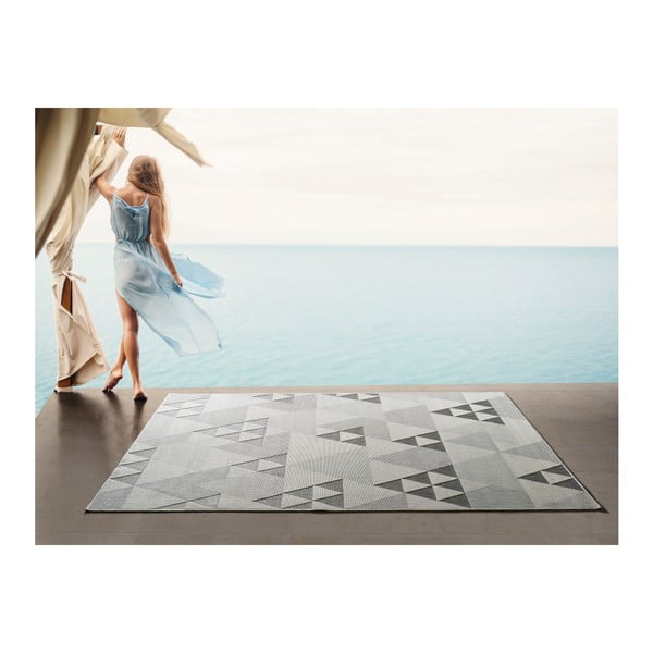 Covor pentru exterior Universal Clhoe Triangles, 120 x 170 cm, bej-gri-image-2